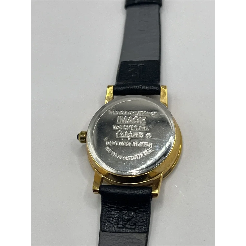 Oswalt Restaurant Supply Women's Quartz Watch‎ Black Leather Band- New Battery